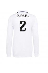 Real Madrid Daniel Carvajal #2 Fotballdrakt Hjemme Klær 2022-23 Lange ermer